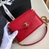 Chanel red gold hardware flap bag
