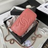 Chanel CC vanity pink leather handle bag