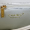 Chanel flap metal mix white lambskin bag
