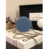 Chanel round caviar denim bag