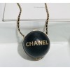 Chanel Black Metal Leather Basket Ball