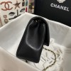 Chanel Calfskin & Vintage Metal Small Flap Bag Black AS1499