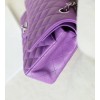 Chanel classic flap bag purple medium 25