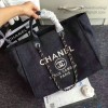 Chanel Navy Blue Canvas Large Deauville Shopping Bag A68046 VS01592