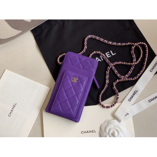 Chanel Phone Purse purple