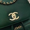 Chanel Grained Calfskin Backpack Green A93748 VS03992