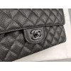 Chanel caviar all black medium size 25 flap bag