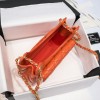 Chanel small shoulder bag in orange leather