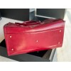 Chanel Deauville Red Leather Tote Shopping Bag