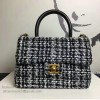 Designer Chanel Tweed Top Handle Bag A13042 VS00035