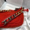 Chanel flap bag red crossbody