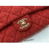 Chanel Sequins Tweed Medium Flap Bag in Red