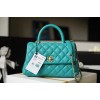 Chanel Coco Handle Blue Small Caviar Bag