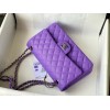 Chanel 1112 CF classic purple caviar silver hardware 25cm bag