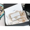 Chanel 22A metal white case bag