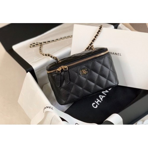 Chanel Vantiy Case Black Caviar Leather Bag