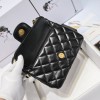 Chanel small shoulder bag in black leather