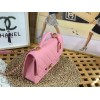 Chanel 22k Calfskin & Gold-Tone Metal Pink Bag