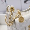 Chanel small shoulder bag in white leather