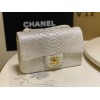 Chanel Classic White Python Mini Bag