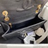 Chanel flap bag caviar leather gold hardware