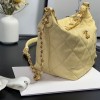 Chanel Crumpled Lambskin Mini Hobo Bag Yellow