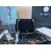 Chanel 21A Jewel Chain Black Velvet Bag