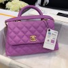 Chanel Coco Handle Purple Caviar Small Bag