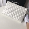 Chanel Palm print calfskin clutch White 002