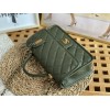 Chanel 22k Calfskin & Gold-Tone Metal Green Bag