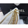 Chanel 2019 white leather chain waist bag