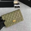 Chanel Caviar WOC Chain Wallet Green A80287 VS07114