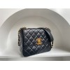 Chanel CF flapbag black lambskin 24k gold hardware medium bag