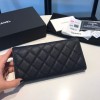 Chanel black caviar wallet