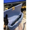 Chanel flap bag 19 blue gold hardware