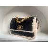 Chanel 19 shearling lampskin black flap bag ( Available in short time)