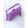 Chanel flap lampskin pearl purple bag