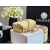 Chanel Lambskin & Gold-Tone Small Metal Flap Bag Yellow 20cm