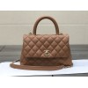 Chanel Coco Handle Brown Bag 23cm