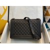 Chanel Le Boy Caviar Black Hardware 28cm Bag