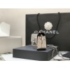 Chanel silver flap bag 18cm