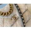 Chanel tweed white flap bag 30cm
