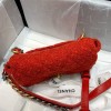 Chanel flap bag red crossbody