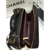 Chanel CC Filigree Vanity Case Bag Black Grained Calfskin A93343 VS00421