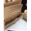 CHANEL 1112 Beige Medium Size 2.55 Lambskin Leather Flap Bag With Gold/Silver Hardware