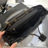 Chanel Chevron Lambskin Black Gold Hardware Large Backpack