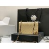 Chanel metallic flap bag 18cm