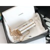 Chanel 22A metal white case bag