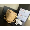 Chanel Vantiy Case Beige Leather Bag