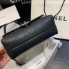 Chanel shoulder flap bag AS1459 in black